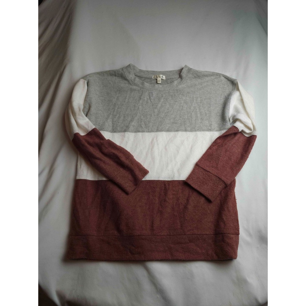 Nine Britton Sweater Womens S Colorblock Grunge Fall Layering Minimalist Chic